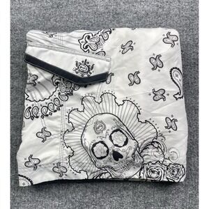 Billabong Board Shorts Men's 34 Black White Skulls Paisley Stretch Surf